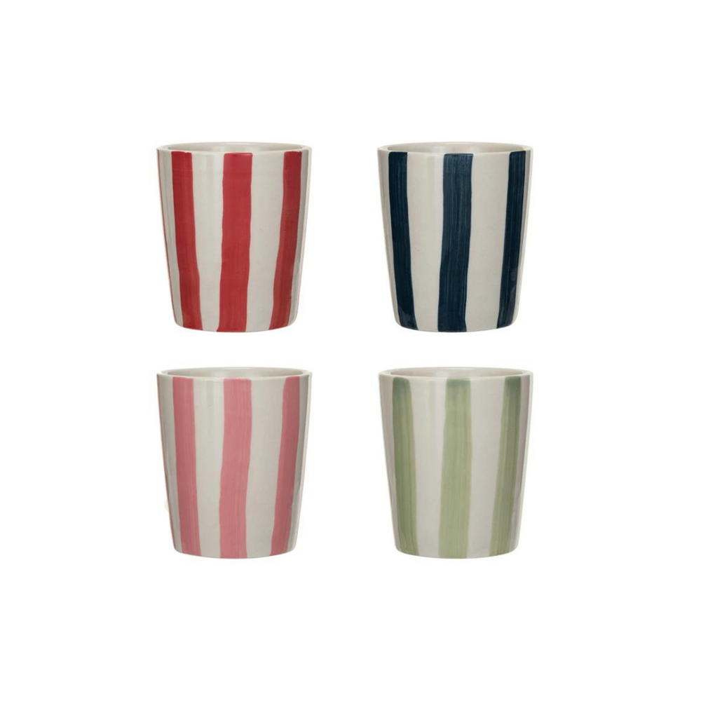 Stripe Stoneware Cup