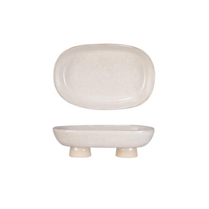 Oval Cream Footed Platter