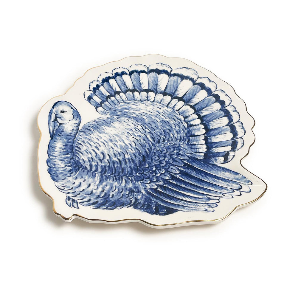 Blue & White Turkey Plate
