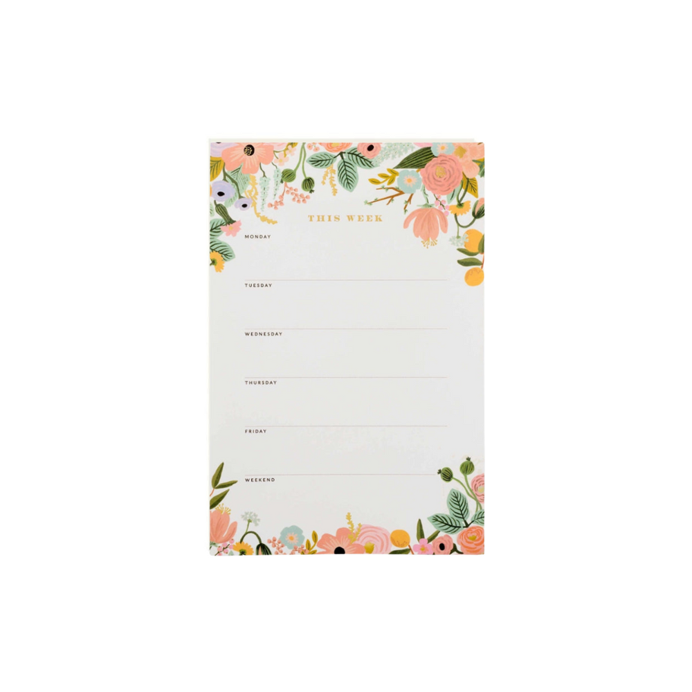 Garden Party Pastel Weekly Notepad
