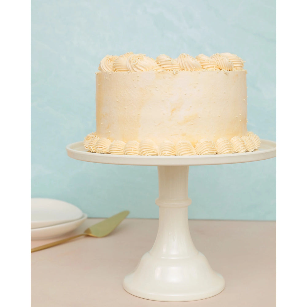 Linen White Melamine Cake Stand