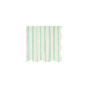 
            
                Load image into Gallery viewer, Mint Stripe Small Napkins
            
        