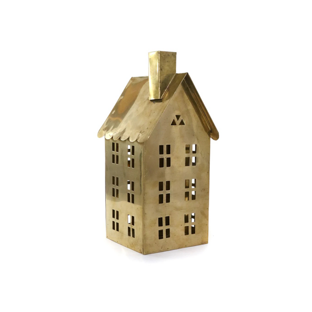 Scalloped Roof House - Brass