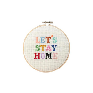 
            
                Load image into Gallery viewer, Let&amp;#39;s Stay Home Cross Stitch Kit
            
        
