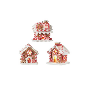 
            
                Load image into Gallery viewer, 3.25&amp;quot; Peppermint Lighted House Ornament
            
        
