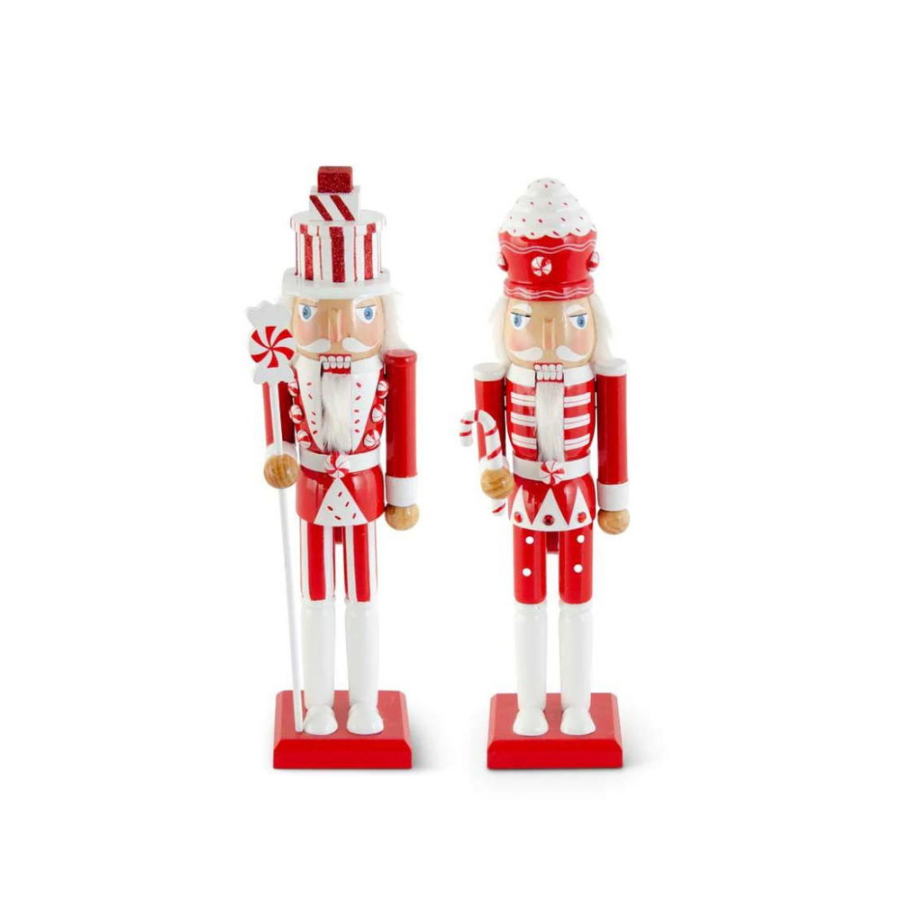 Red and White Candy Nutcracker