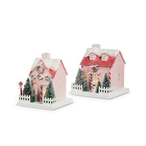 
            
                Load image into Gallery viewer, 8.25&amp;quot; Lighted Pink House
            
        