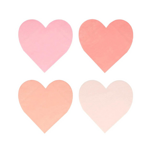 
            
                Load image into Gallery viewer, Pink Tone Large Heart Napkins
            
        