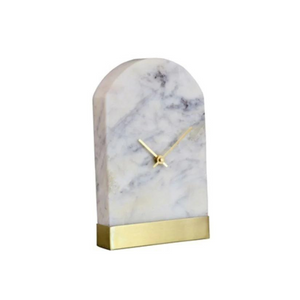 Marble Clock with Gold Base