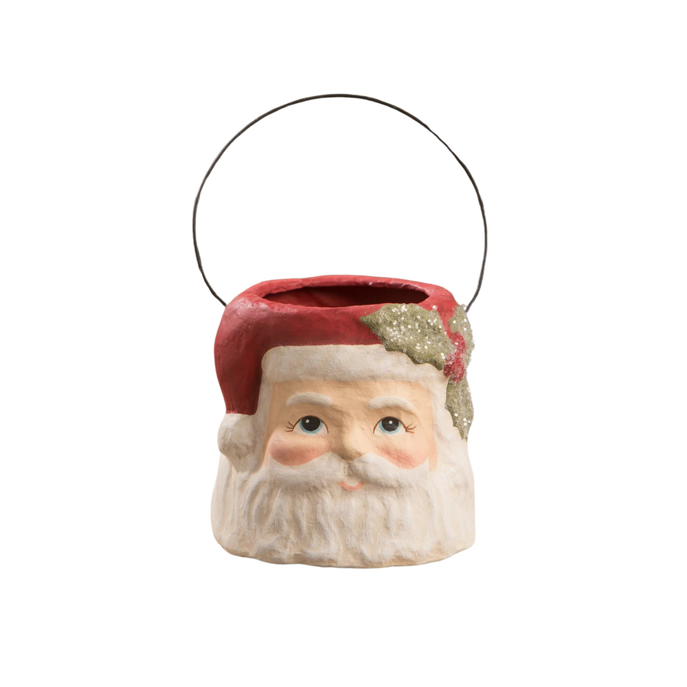 Holly Jolly Small Santa Bucket