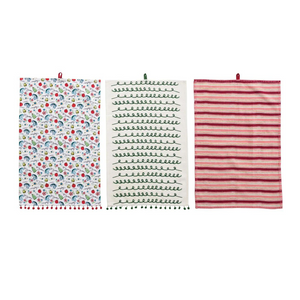 
            
                Load image into Gallery viewer, Holiday Pom Pom &amp;amp; Trim Tea Towels
            
        