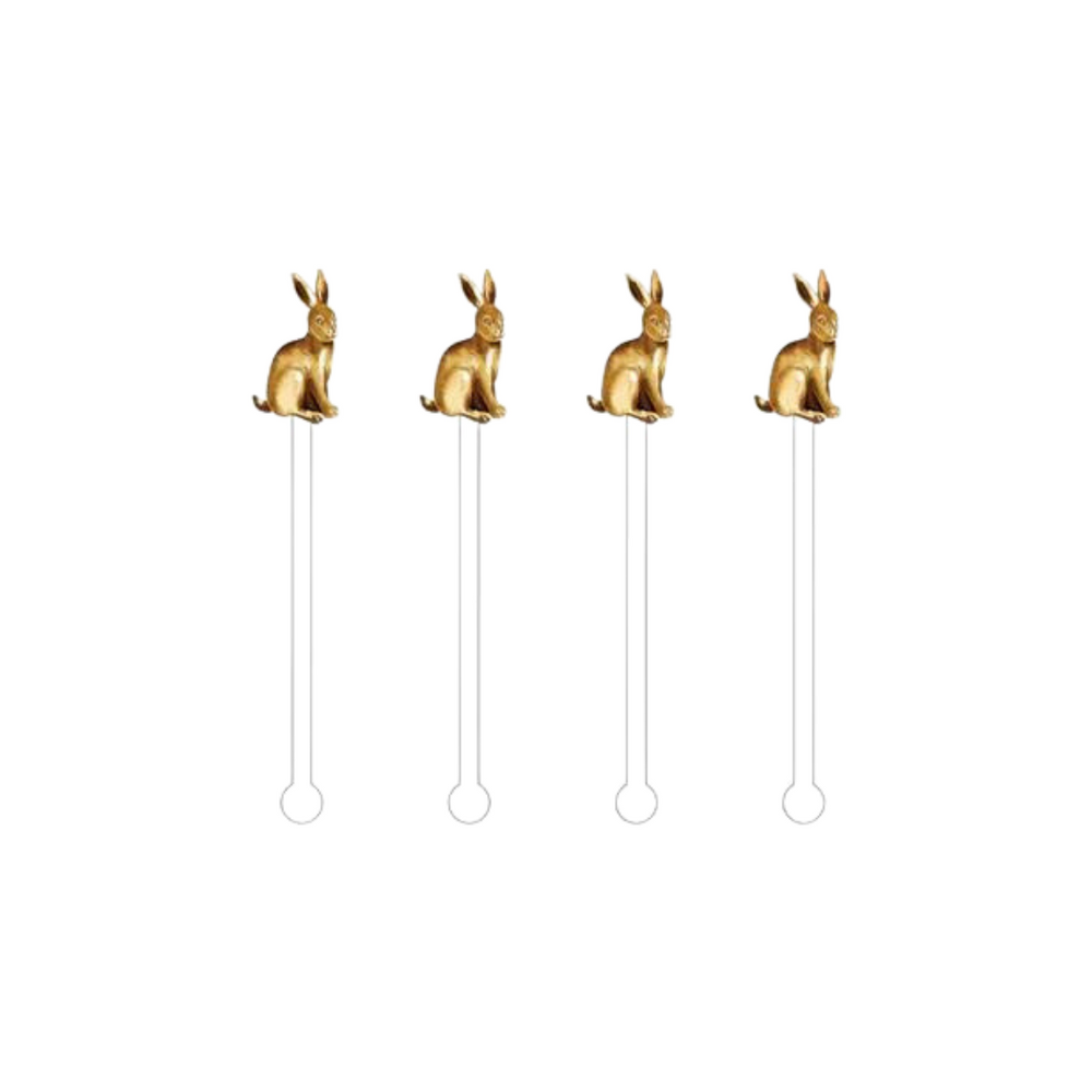 
            
                Load image into Gallery viewer, Gold Bunny Stir Sticks
            
        