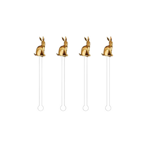 
            
                Load image into Gallery viewer, Gold Bunny Stir Sticks
            
        