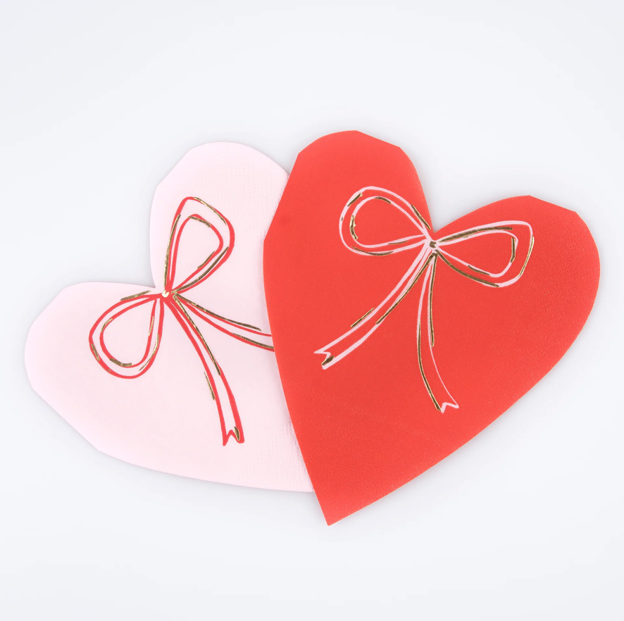 
            
                Load image into Gallery viewer, Heart &amp;amp; Bow Napkins
            
        