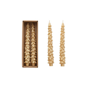 
            
                Load image into Gallery viewer, Gold Tree Shaped Tapers, 10 Inch
            
        