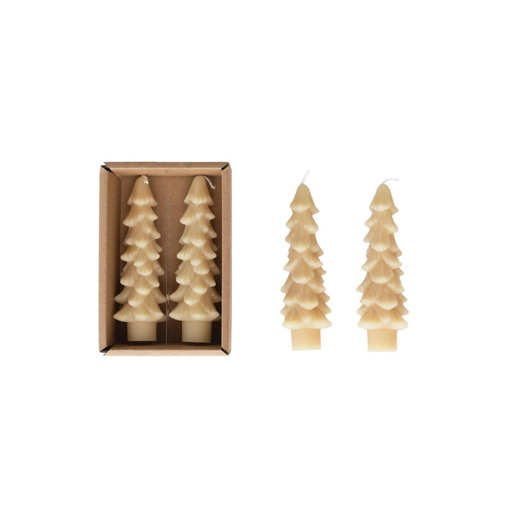 Eggnog Tree Shaped Tapers, 5 Inch