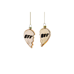 BFF Heart Ornament (Set of 2)