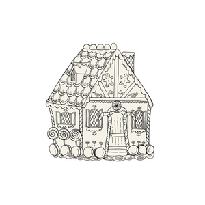 Gingerbread House Coloring Placemat