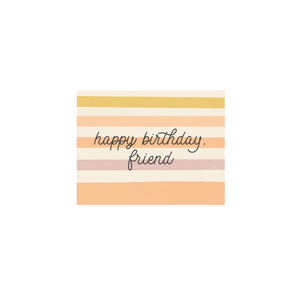'Happy Birthday Friend' Script Card
