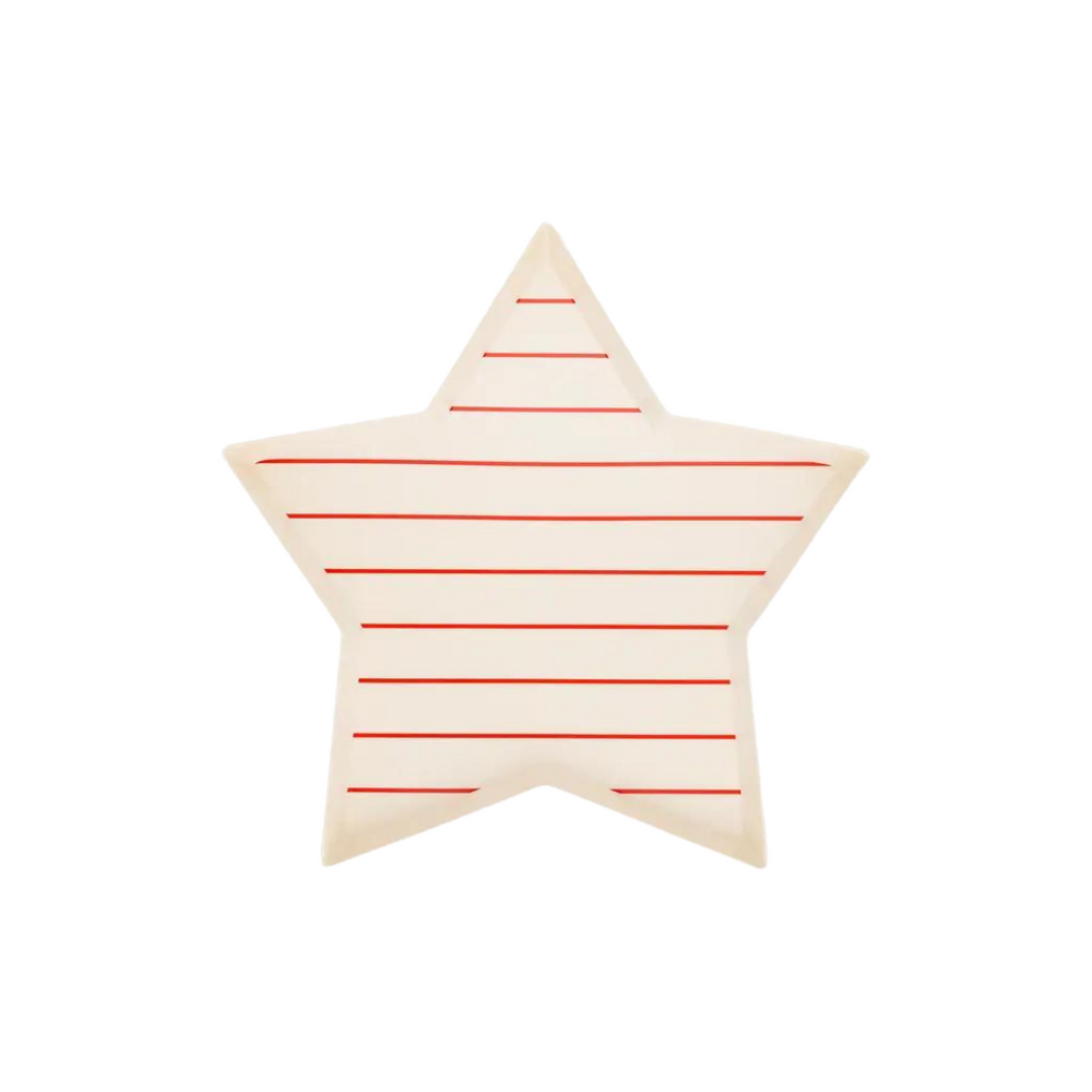 Red Striped Star Tray