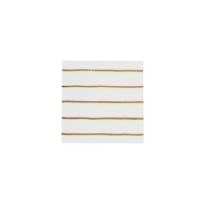 Gold Metallic Striped Petite Napkins