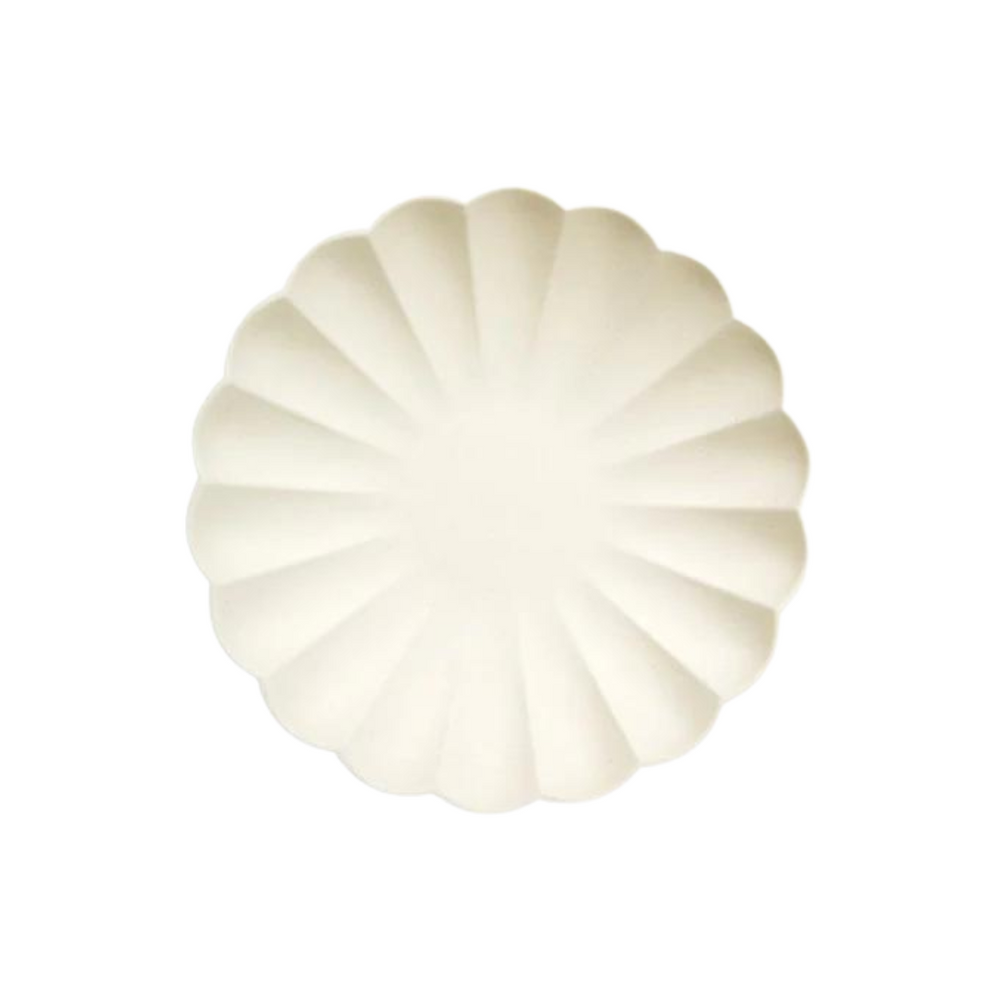 Cream Scalloped Large Plates