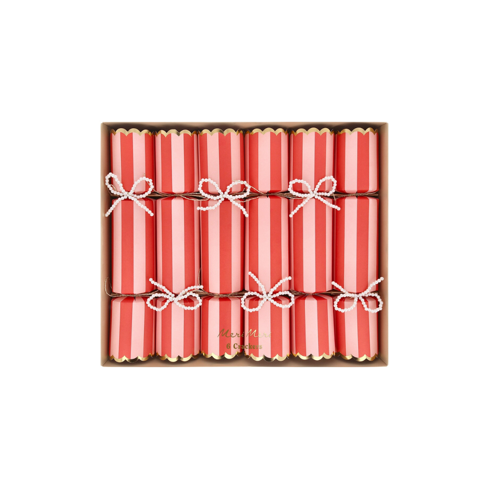 Pearl Bow Striped Crackers