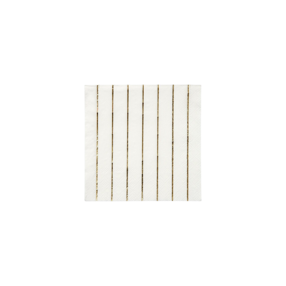 Gold Stripe Small Napkins