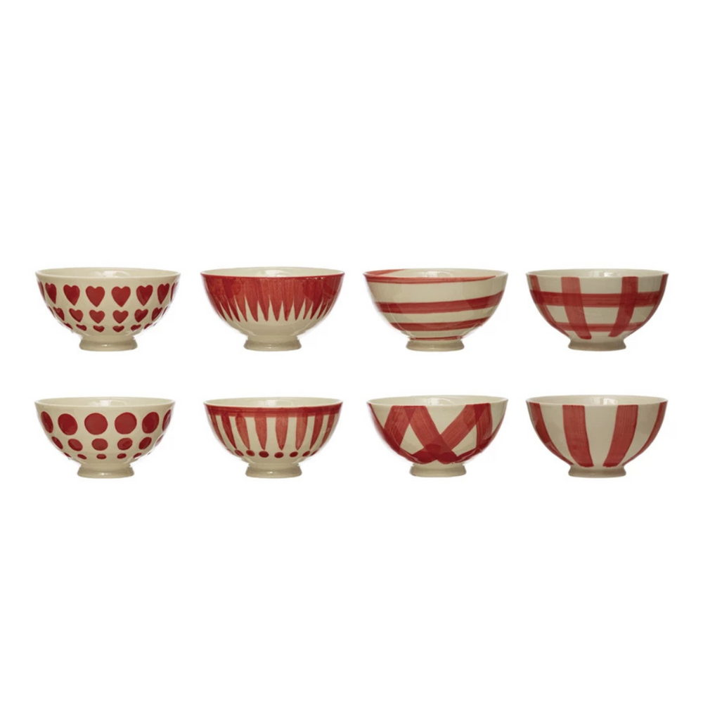 Hand-Painted Red Bowl