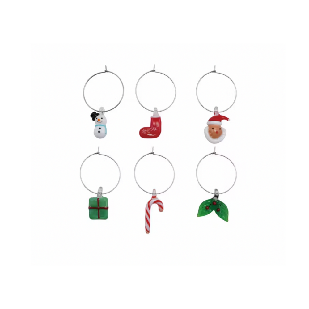 Holiday Icon Wine Charm Set