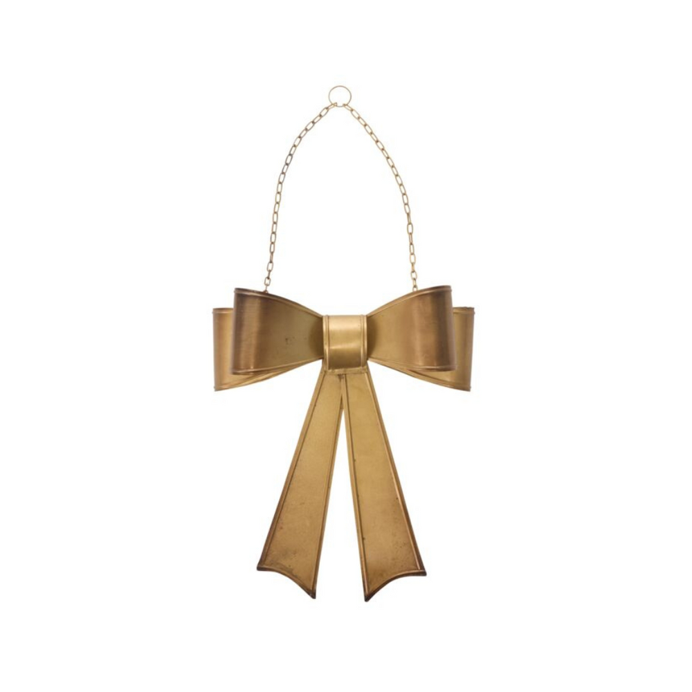 Brass Bow Wreath Hanger