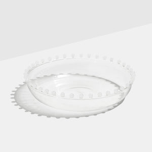 White + Clear Pearl Platter