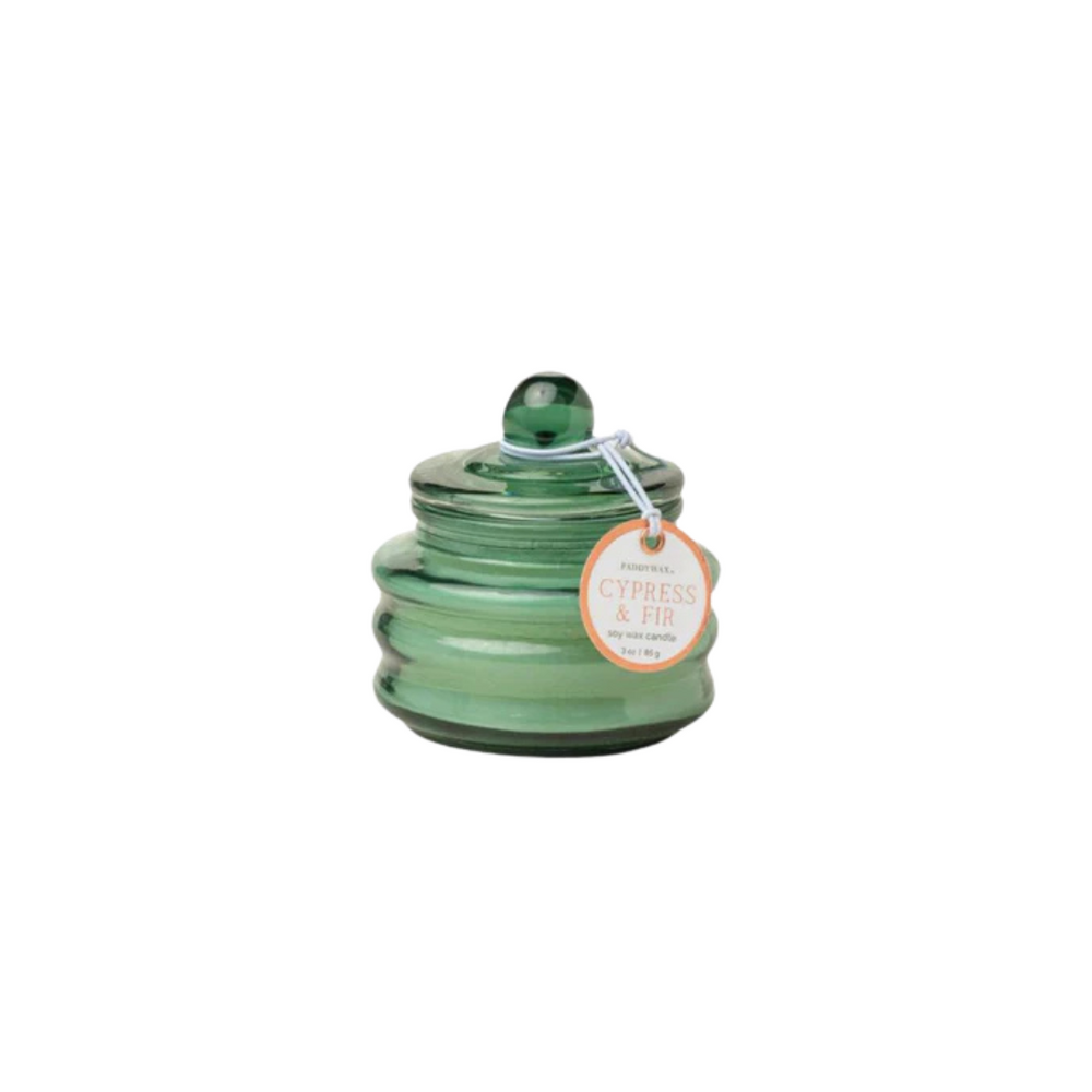 Cypress Fir Transparent Green Beam Candle, 3oz