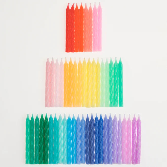 Rainbow Twisted Mini Candles