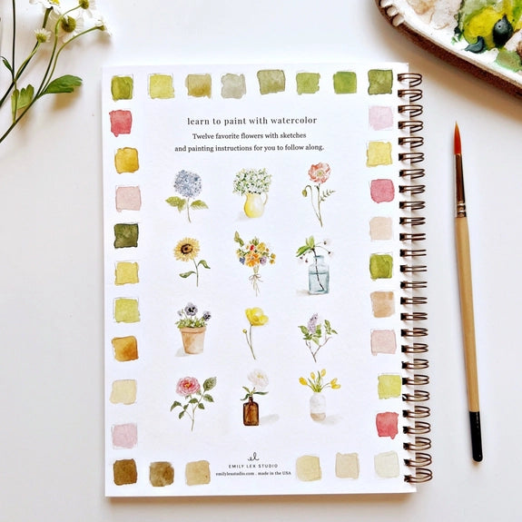 Flowers Watercolor Book