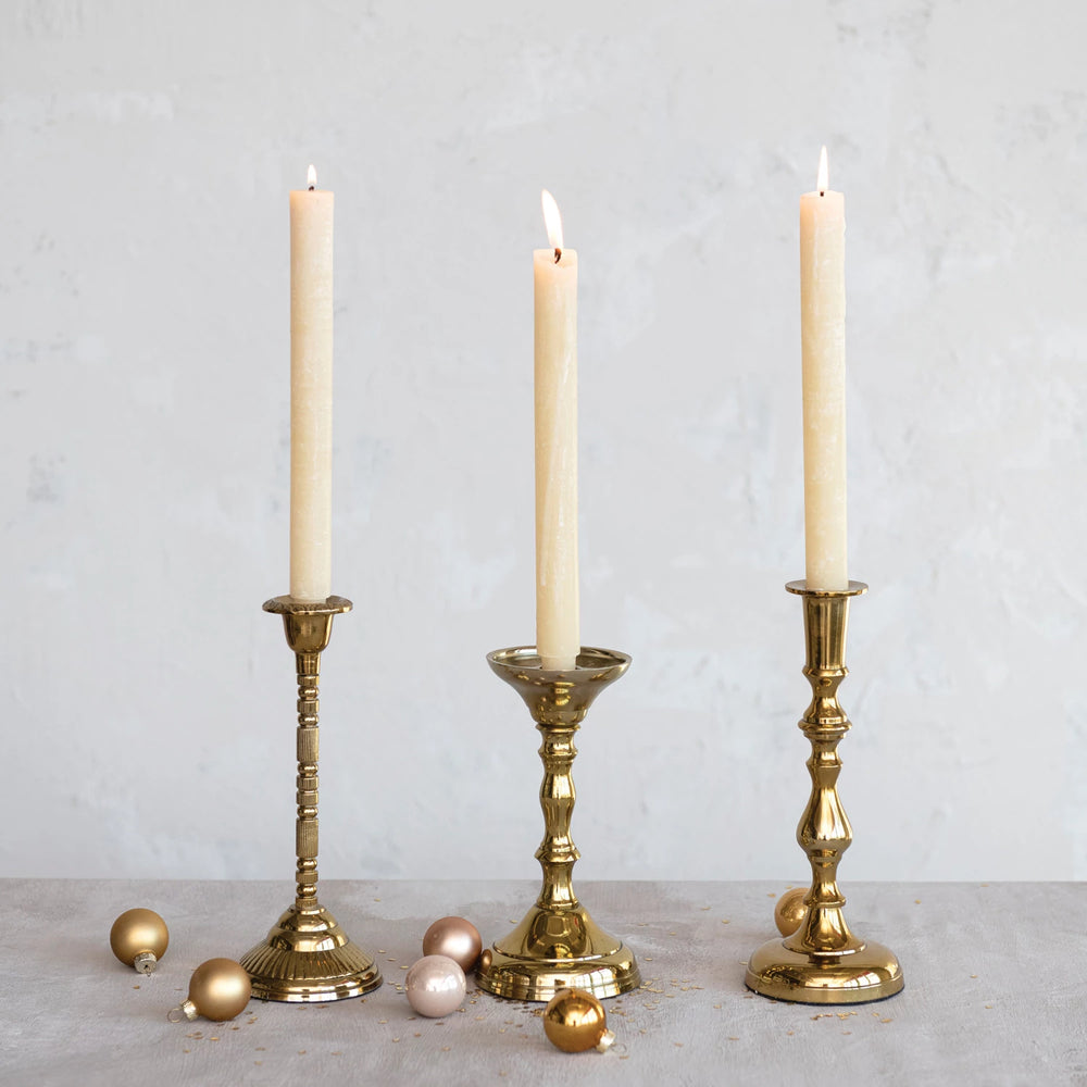 
            
                Load image into Gallery viewer, 9.25&amp;quot; Gold Candlestick
            
        