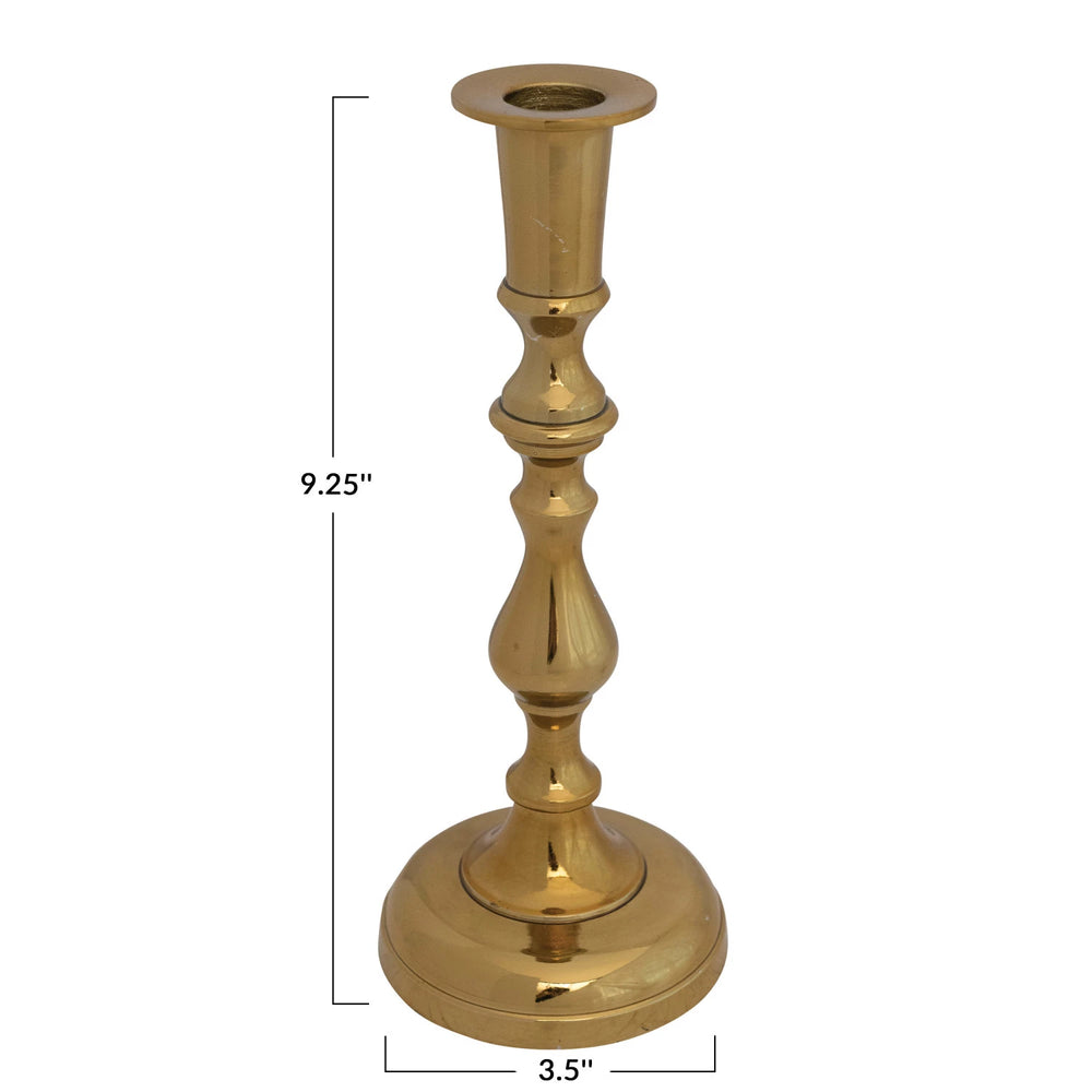 
            
                Load image into Gallery viewer, 9.25&amp;quot; Gold Candlestick
            
        