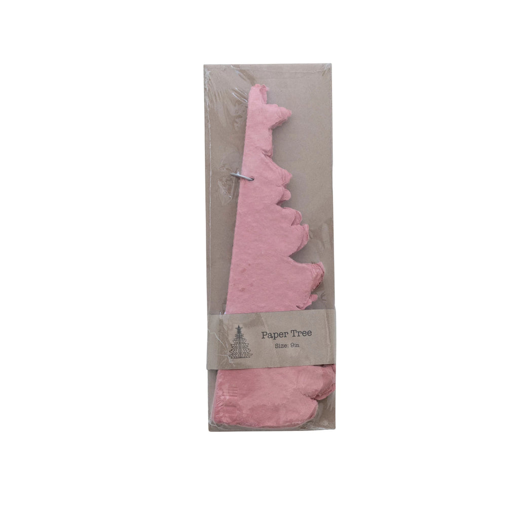 9" Pink Paper Folding Tree