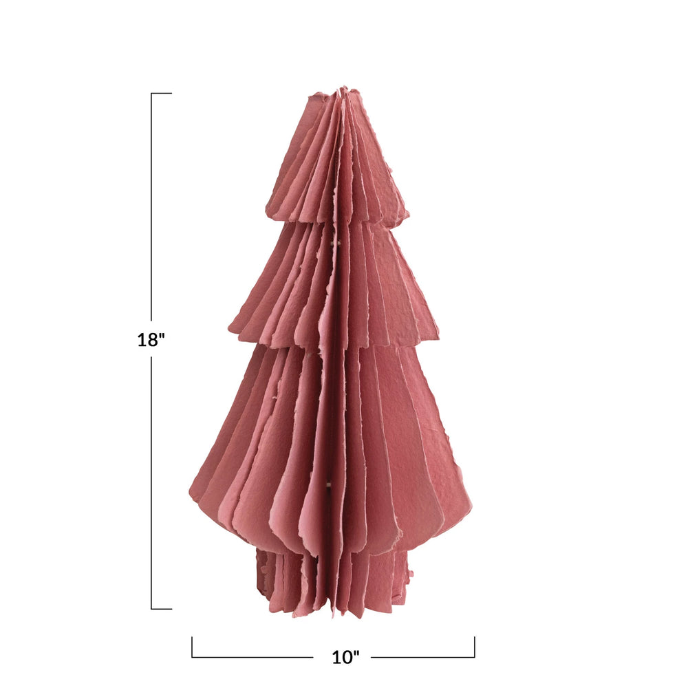 18" Pink Paper Folding Tree