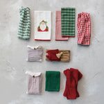 Waffle Weave Towel Set, Red & Green