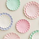 Candy Pink Scalloped Small Plates