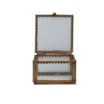 Petite Brass & Glass Display Box with Scalloped Edges