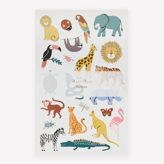 
            
                Load image into Gallery viewer, Wild Animals Tattoo Sheets
            
        