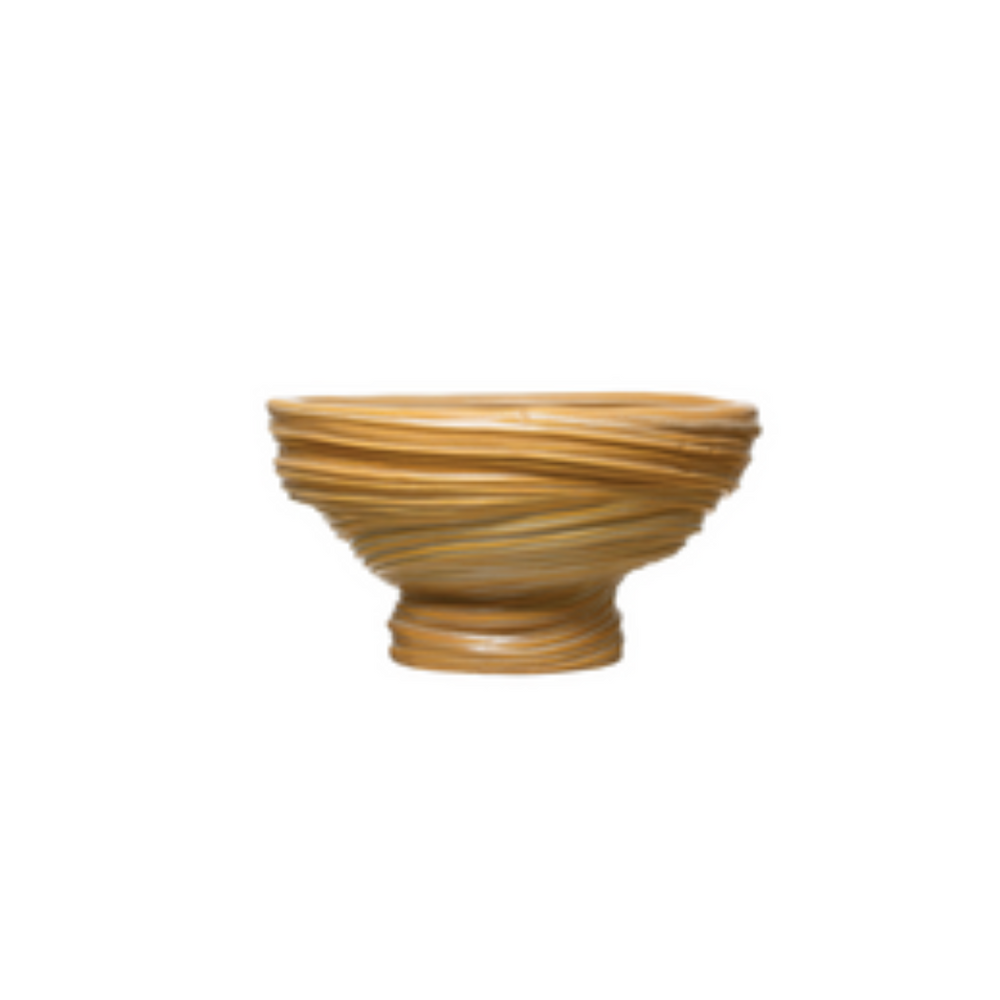 
            
                Load image into Gallery viewer, Footed Sculpted Stoneware Bowl
            
        