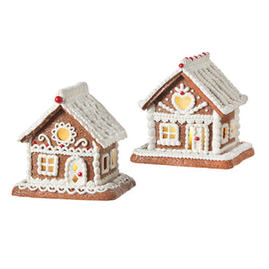 
            
                Load image into Gallery viewer, 5.25&amp;quot; White Icing Lighted Gingerbread House
            
        