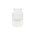 White Colorblock Mason Jar - Medium