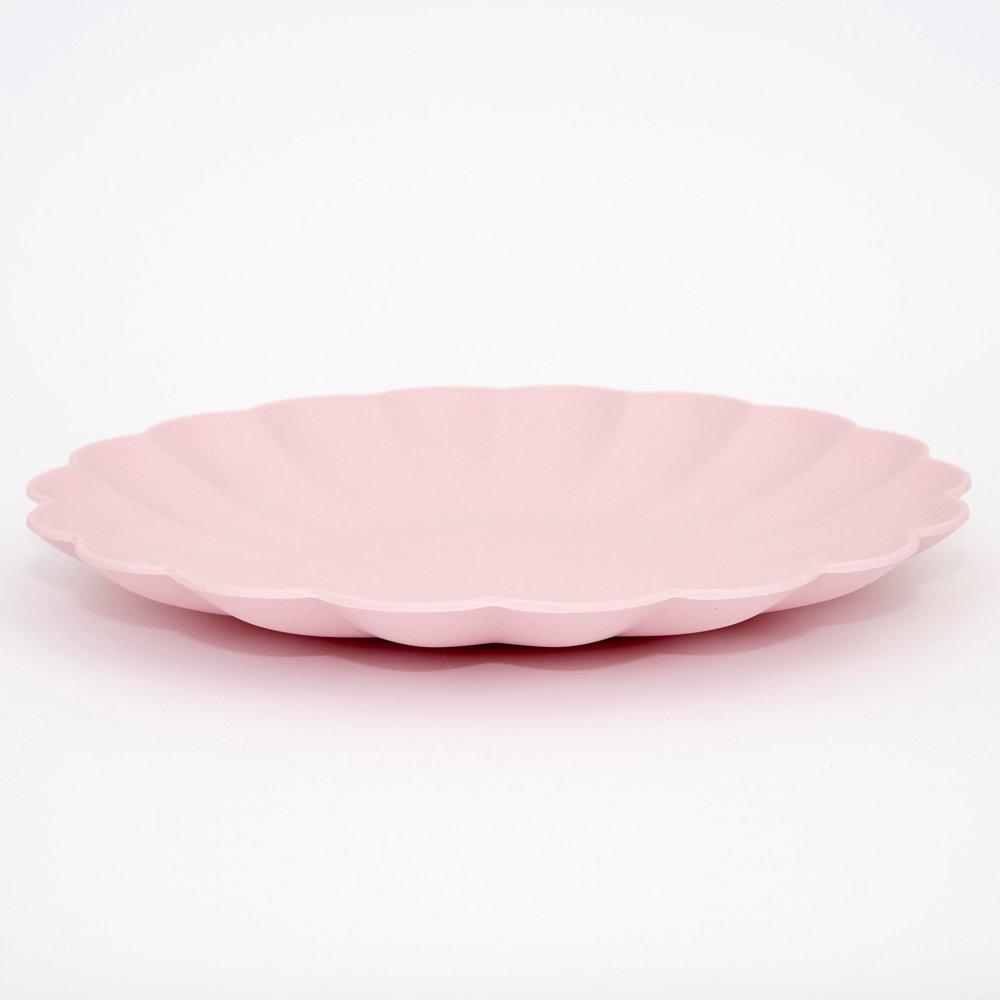 Pink Large Bamboo Plate Set