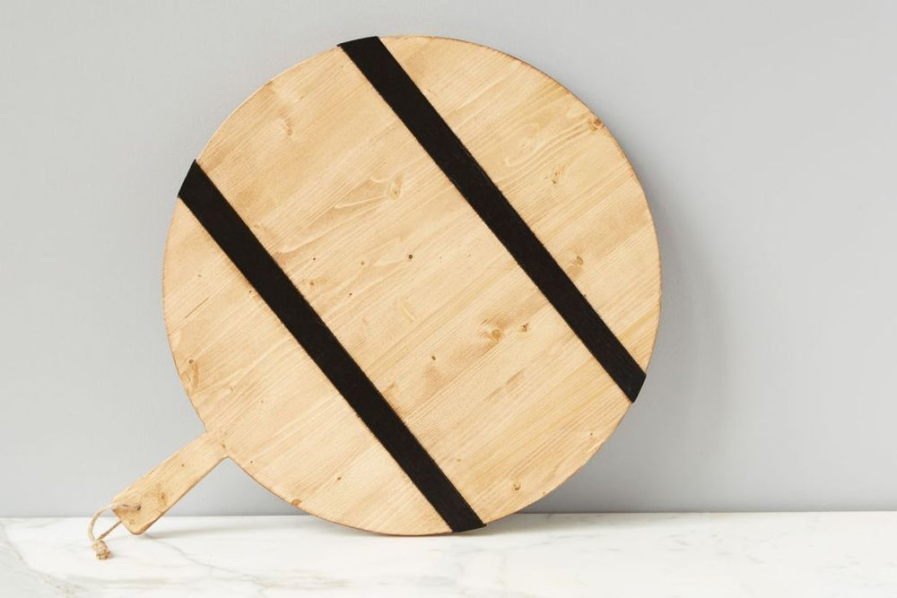 Large Black Round Charcuterie Board