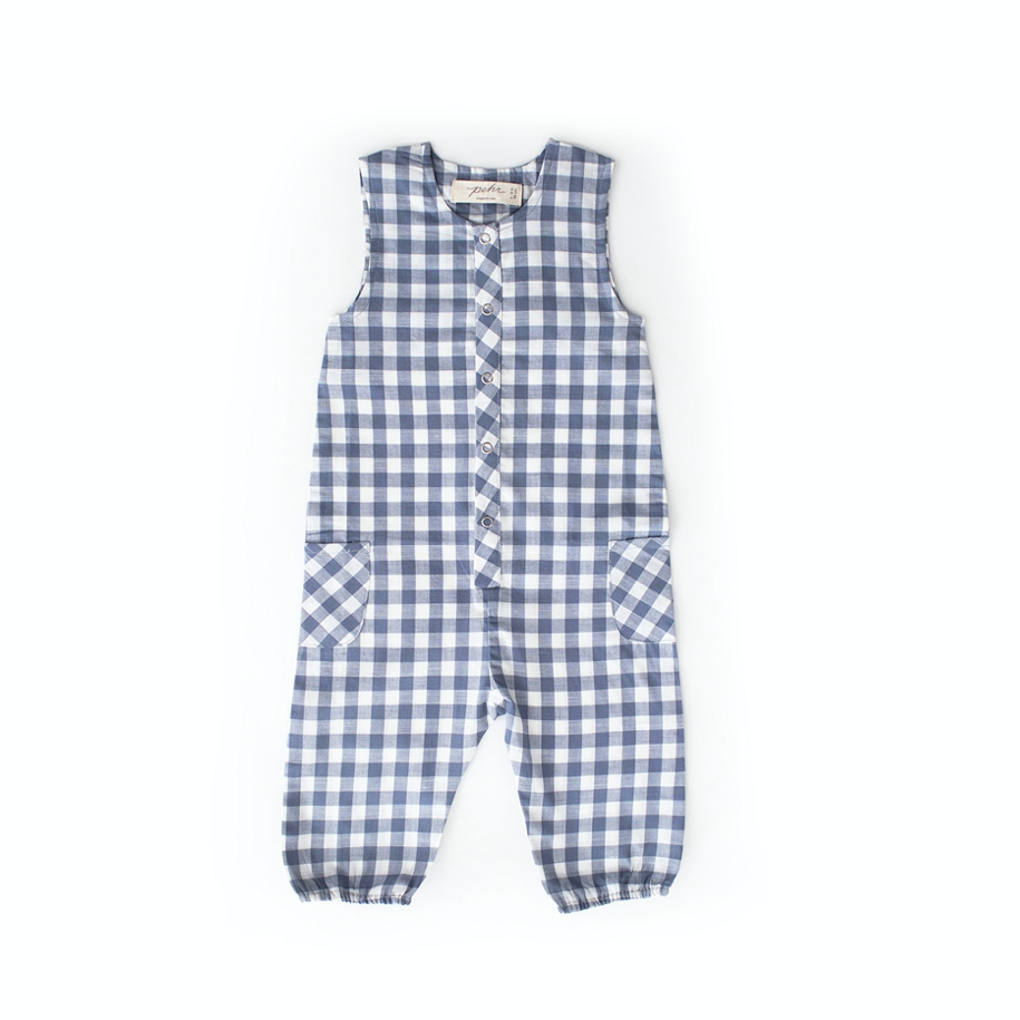 
            
                Load image into Gallery viewer, CheckMate French Blue Romper
            
        