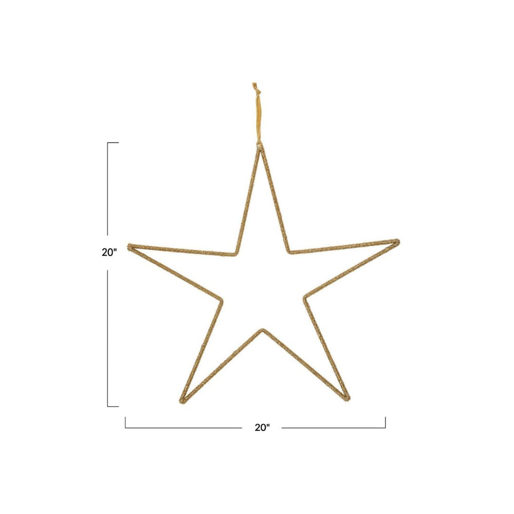 
            
                Load image into Gallery viewer, Gold Metal &amp;amp; Glass Bead Star
            
        